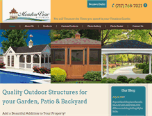 Tablet Screenshot of meadowviewgazebos.com